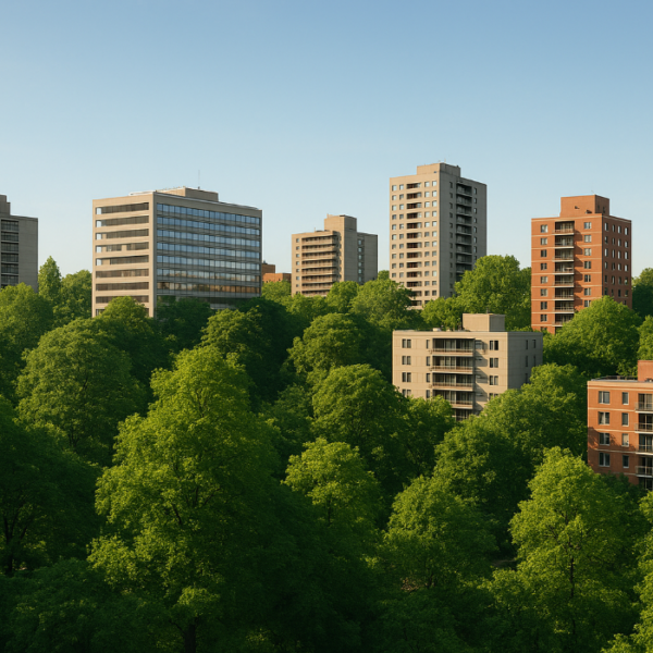 Ville au milieu de la nature